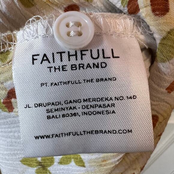 FAITHFULL Goldie Floral Off White Rafa Midi Dress Women's Size 6 = Medium - Picture 15 of 16